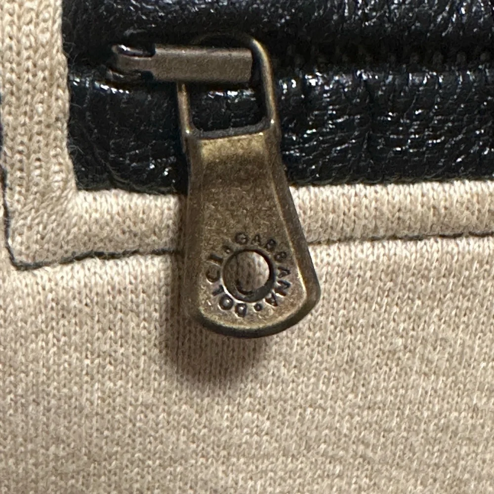 Dolce and Gabbana Leather/cotton motorcycle jacket - Picture 5 of 5